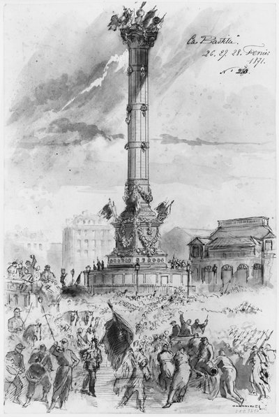 Album der Belagerung von Paris, die Bastille, 26., 27., 28. Februar 1871 von Gustave Dore